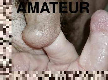 Midget jerk off uncut dick, play with foreskin and cum!