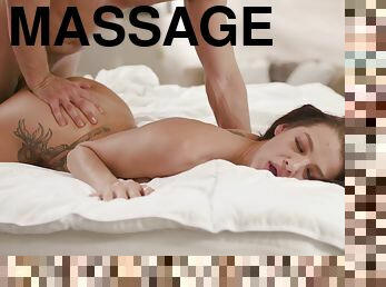 Sensual anal sex during massage leads fine wife to supreme orgasms