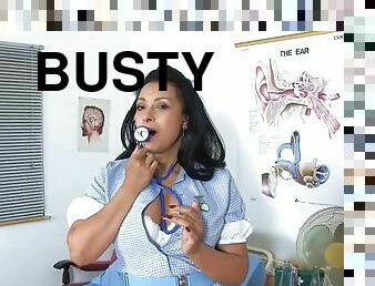 Busty Latina nurse dazzles in a series of kinky solo scenes