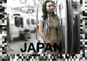 Japanese girl masturbating on the train