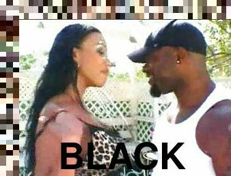 Black cock fucking the sexy black girl