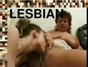 Young girl is spanked before lesbian sex