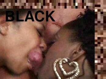 Black chicks pleasure the white guy