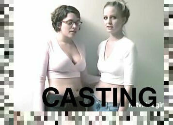 amatori, lesbiana, hardcore, auditie-casting, pima-oara, blonda