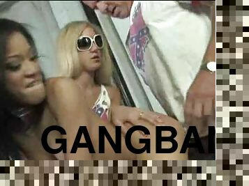 Gangbang and bukkake for Asian girl