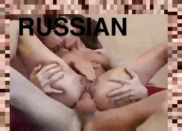 Young Russian porn slut fucked on her couch