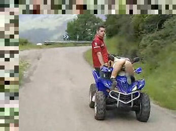 Girl fucked on a moving ATV