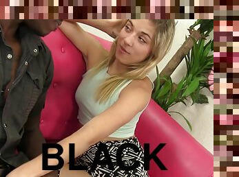 Lia Lor's shaved pussy is all a black fellow wants to penetrate