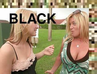 Samantha Lee and Payton Rene crave to ride a massive black dong