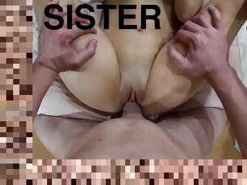 I catch my stepsister fucking her girlfriend and I join them