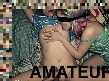 Threesome Cumshot Compilation, Cum on Body - Amateur FFM