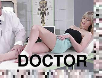 Amazing doctor helps Bianka Brill by fucking her tight pussy