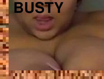 BustyBBWLicksBreasts