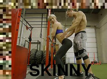 Skinny blonde Kenzie Reeves doesn't need more than his long dong