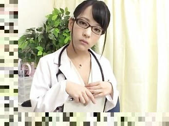 Japanese nurse Abe Miko pleasures her patient's stiff dick