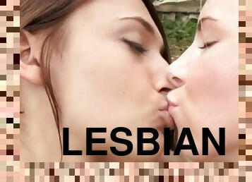 Sexy lesbian girls enjoy taking teasing pussies using fingers sex toys and tongue