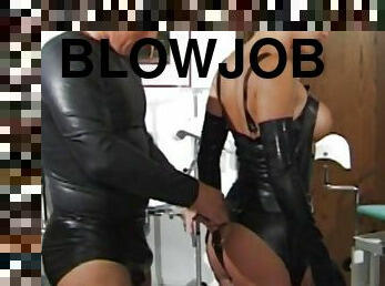 In the clinic she enjoys blowjobs with sexy nurses and sex