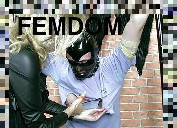 Crazy femdom nude BDSM action with a hot mature mistress