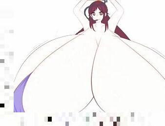 Breast inflation animated