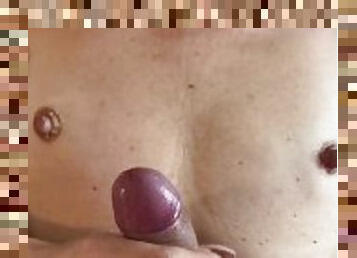 masturbation, maman-et-garçon, orgasme, russe, giclée, amateur, ejaculation-sur-le-corps, milf, maman, branlette