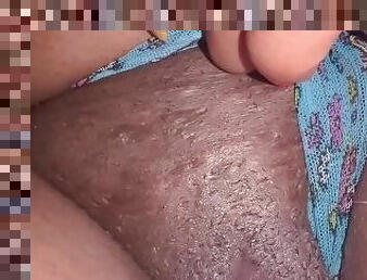 masturbation, chatte-pussy, amateur, ébène, jouet, point-de-vue, culotte, solo, humide