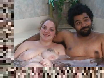 Blonde bbw and her black boyfriend havent been together long