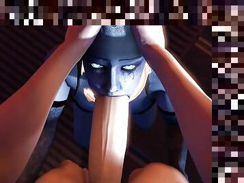 Shepard and Liara Collar Facefucking (POV Version)
