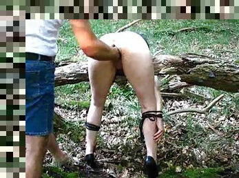 Daring outdoor fist fucking amateur sluts