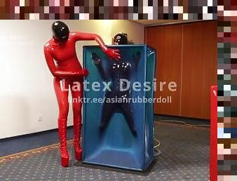 Ruby in a standing vacuum bed
