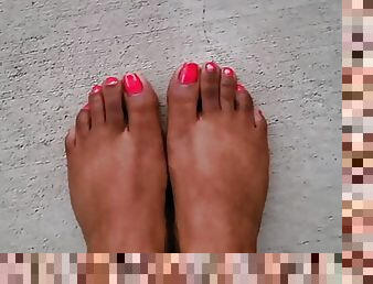 Neon Pink Feet