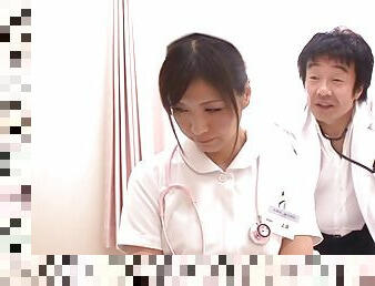 A Japanese nurse gets fucked by a doctor in a hospital