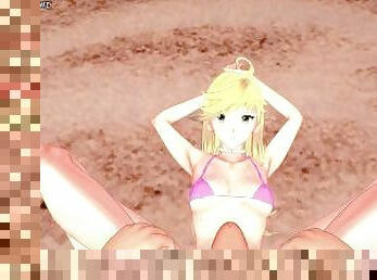 Panty Anarchy Gives You a Footjob At The Beach! Panty and Stocking With Garterbelt Feet POV