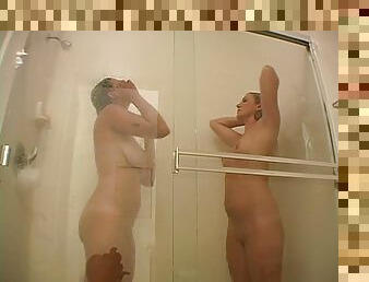 Two Teasing Teens Shower Together