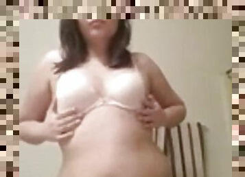 Chubby girl stripping