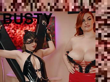 Busty MILF pornstars Melody Marks and Abigaiil Morris BDSM sex clip