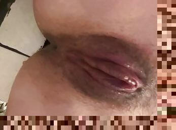 Dripping wet pumped pussy - squirt - close up