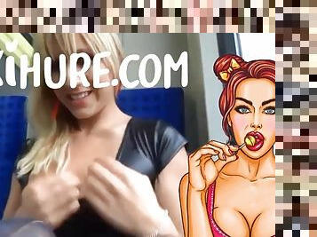 Blonde geilen arsch heib, sex im zug