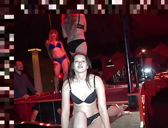 HD POV video of brunette Charlie Nice being pleasured in the club