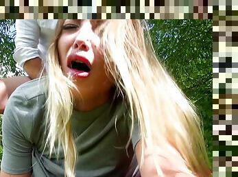 Tamara goes totally crazy over the guy's mushroom in the woods