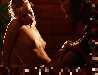 Romantic drilling experience with alluring blonde Victoria Pure