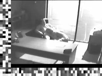 Security camera suck and fuck in the office