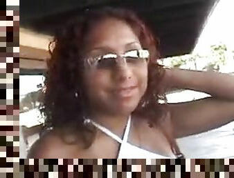 Curly-Haired Latina Gest Picked Up in Reality Video to Show Her Ass