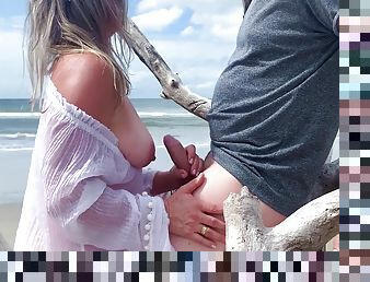 Anal Creampie On A Public Beach