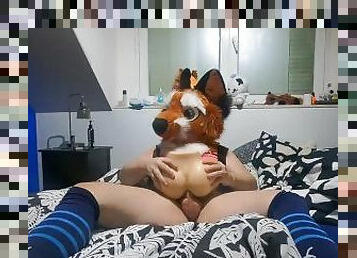 Matthew Fox fucks a sex doll after his soccer practice ( Furry / Fursuit / Mursuit )