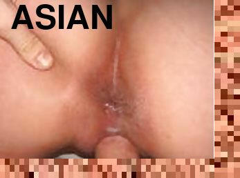 Pulsating cock cums deep inside me