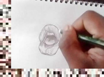 watch me drawing lips (part 1)
