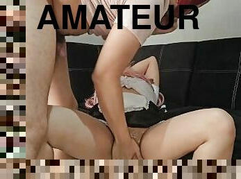 giclée, amateur, anal, milf, latina, ejaculation-interne, couple, belle, vagin