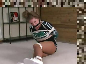 cheerleader tied and gagged