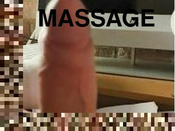 Big White Cock  Pulsating Massage