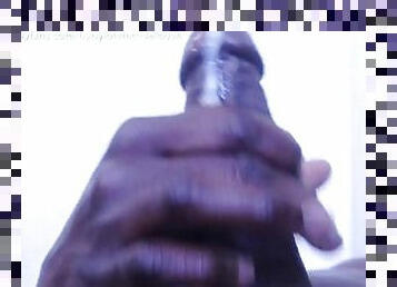 Black Hunk Solo Masturbation And Milky Cum